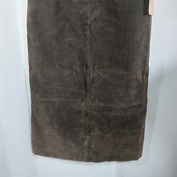 NWT! FASHION BUG! COCOA BROWN GENUINE SUEDE LEATHER PENCIL STYLE SKIRT! SZ 18 - Picture 4 of 12